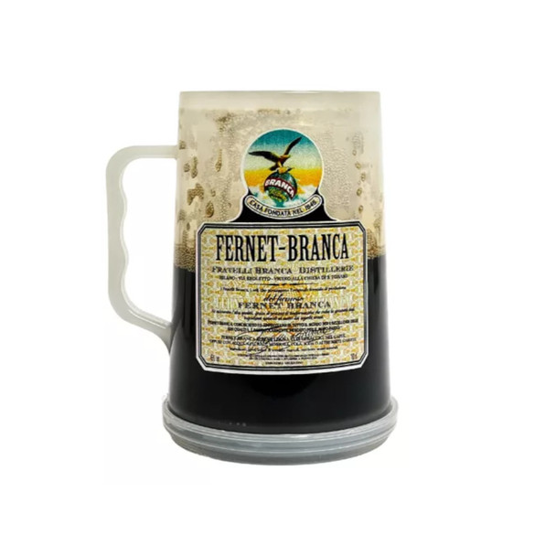 Chopp Beverage Chiller for Beer and Fernet Vaso Refrigerante - Fernet Branca Design, 400 ml / 13.5 oz capacity