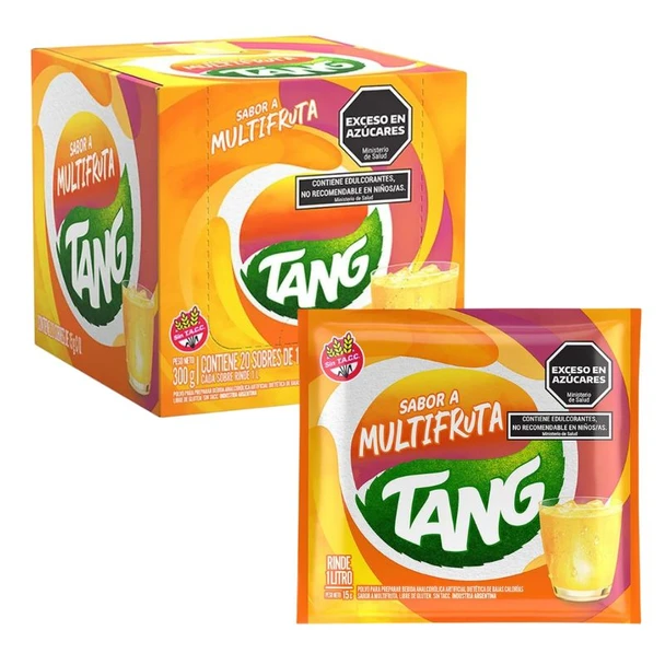 Jugo Tang Multifruta Powdered Juice Mix-fruit Flavor, 15 g /  0.50 oz (box of 20)