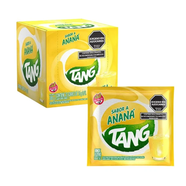 Jugo Tang Ananá Powdered Juice Pineapple Flavor, 15 g /  0.50 oz (box of 20)