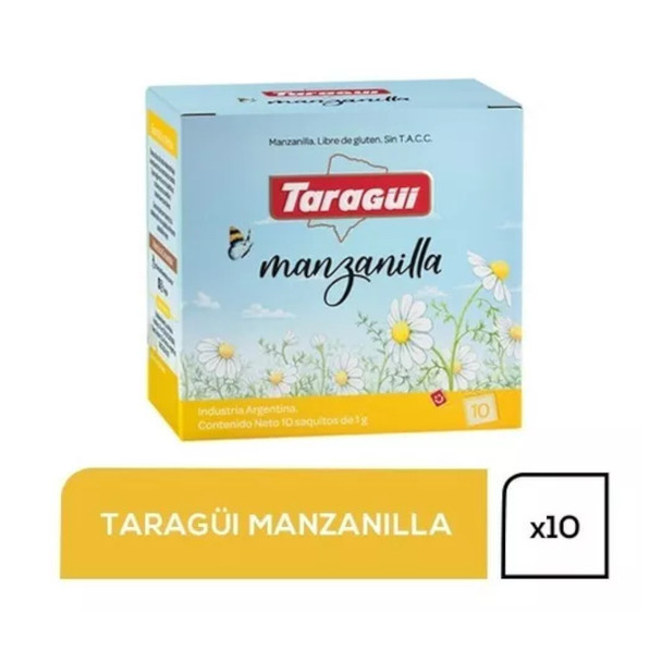 Taragüi Wild Herbs Tea - Chamomile Flavor Herbal Tea Té de Manzanilla, 10 tea bags