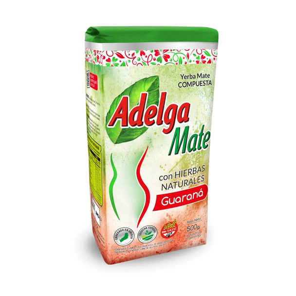 Adelgamate Herbal Yerba Mate Blend - Guaraná Flavor Natural Herbs Infusion, 500 g / 17.64 oz