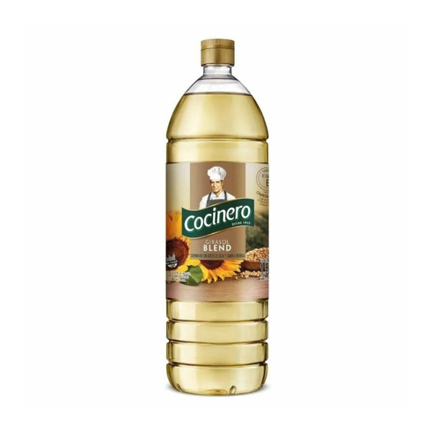 Cocinero Sunflower and Soy Blend Cooking Oil - Herb-Infused Flavor Aceite de Girasol, 1.5 L / 50.72 fl oz