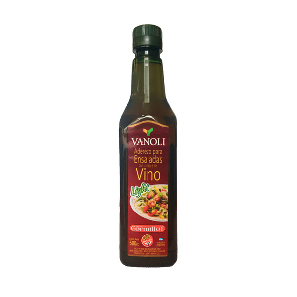 Vanoli Light Salad Dressing with Wine Vinegar Aderezo para Ensaladas con Vinagre de Vino, 500 ml / 16.91 oz