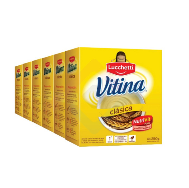 Vitina Nutri-Vit Plus Wheat and Semoline with Vitamins Wheat Meal Wholesale Bulk Pack, 250 g / 8.8 oz (6 count per pack)