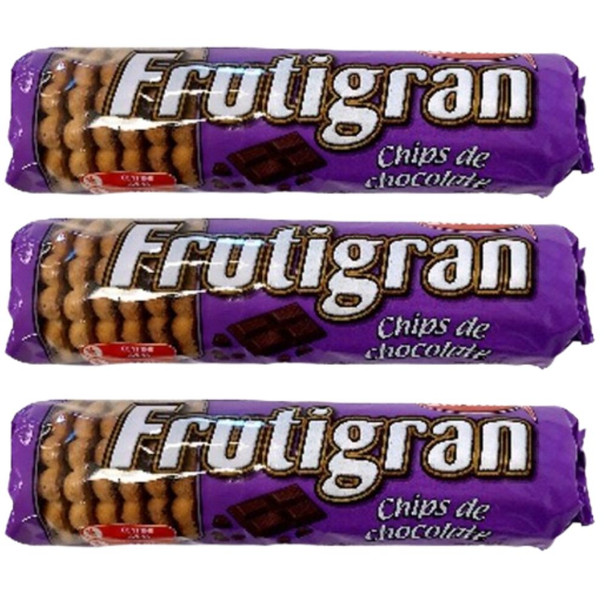 Frutigran Chocolate Chip Cookies, 255 g / 8.9 oz (pack of 3)