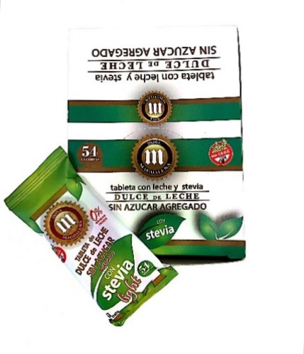 Doña Magdalena Soft Dulce de Leche Bar No Sugar Added Sweetened with Stevia (box of 18 units), 450 g / 15.8 oz