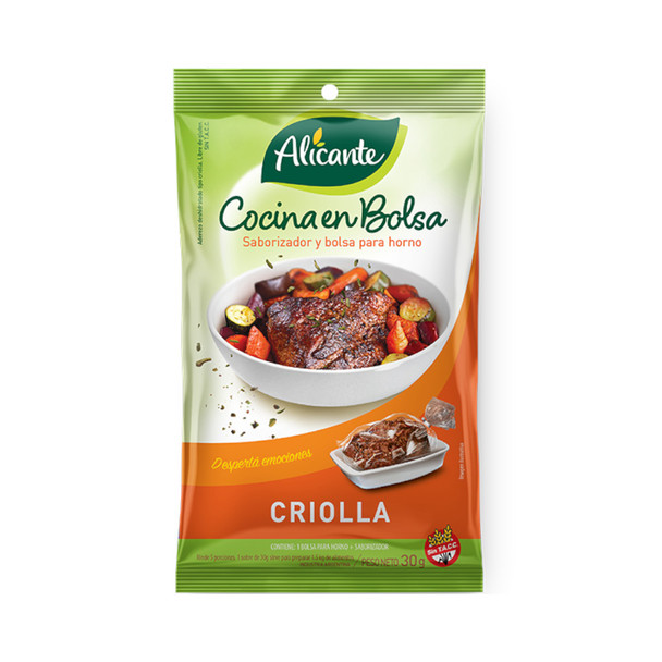 Alicante Cocina en Bolsa Sabor Criolla Cooking Bag - Flavorizer & Oven Bag, 30 g / 1.06 oz