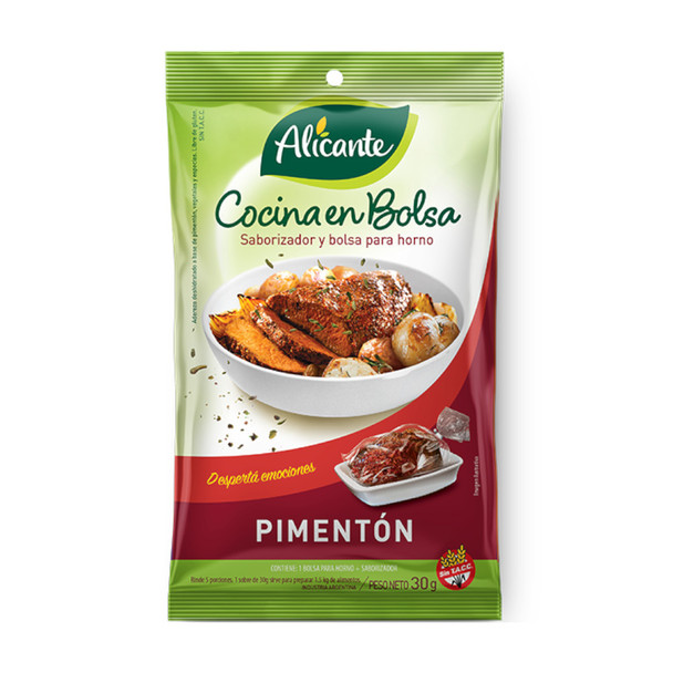 Alicante Cooking Bag Flavorizer & Oven Bag - Smoky Paprika Seasoning Cocina en Bolsa Pimentón, 30 g / 1.06 oz