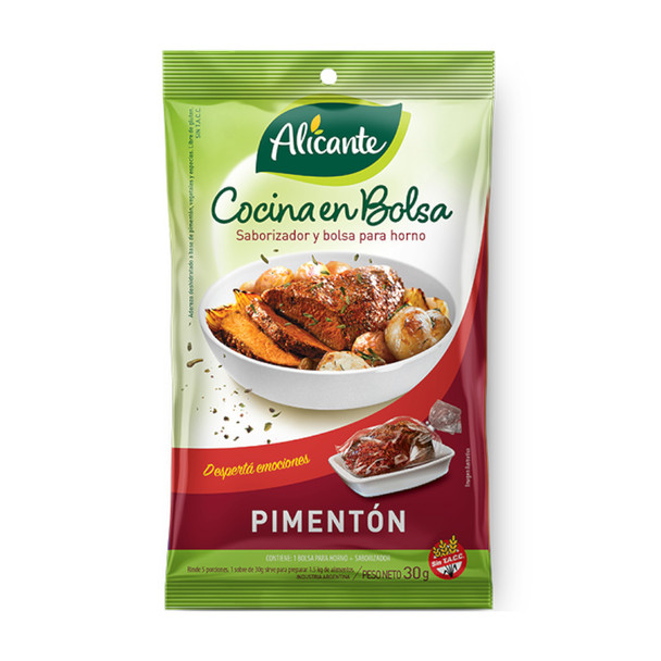 Alicante Cooking Bag Flavorizer & Oven Bag - Smoky Paprika Seasoning Cocina en Bolsa Pimentón, 30 g / 1.06 oz