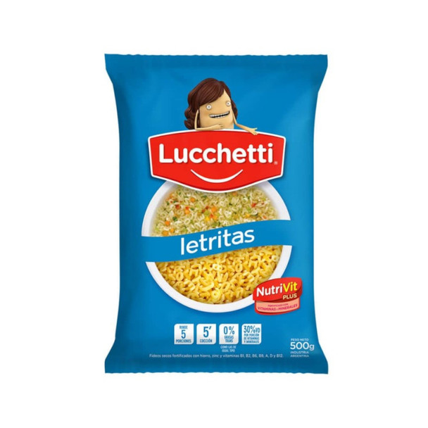 Lucchetti Letritas Pasta Nutri Vit Plus, 500 g / 17.63 oz (pack of 3)