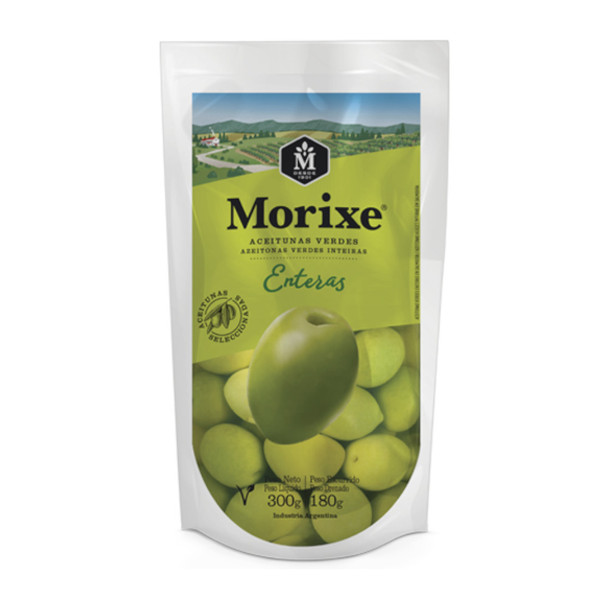 Morixe Whole Green Olives Selected Olives Aceitunas Verdes Enteras Aceitunas Seleccionadas, 300 g / 10.58 oz