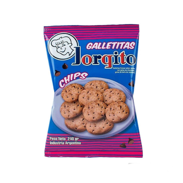 Jorgito Sweet Vanilla Cookies with Chocolate Chips Galletitas con Chips, 240 g / 8.46 oz (pack of 3)