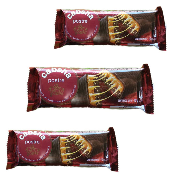 Cabsha Postre Milk Chocolate Bar with Dulce de Leche Filling Bar, 110 g / 3.88 oz ea (pack of 3 bars)
