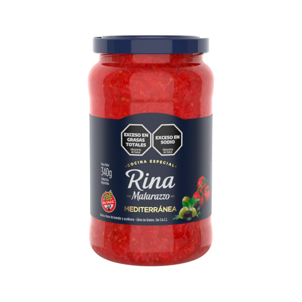 Matarazzo Rina Gluten-Free Mediterranean Tomato and Olive Sauce - Authentic Flavor, 340 g / 12 oz
