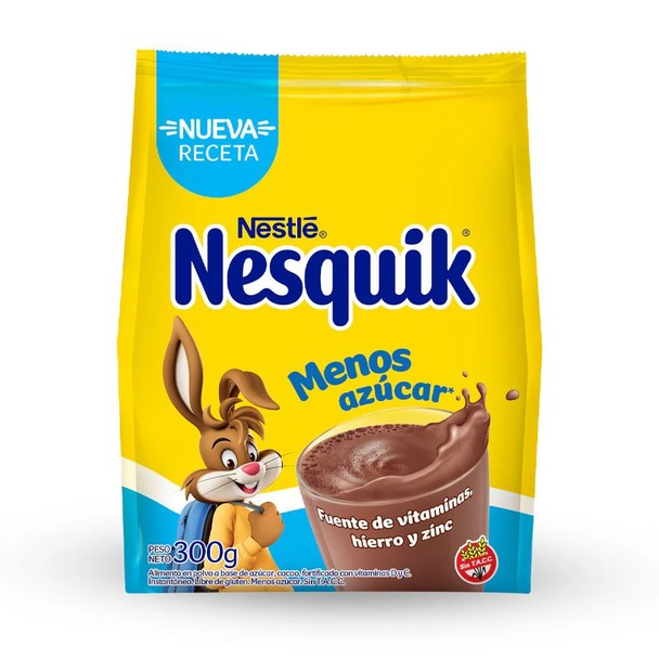 Nesquik Cacao en Polvo Reduced Sugar Powdered Cacao for Chocolate Milk, 300 g / 10.58 oz