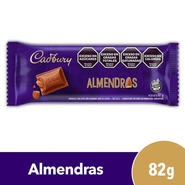 Cadbury Gluten-Free Milk Chocolate Almond Bars Chocolate con Leche con Almendras, 82 g / 2.9 oz (pack of 2)