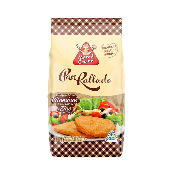 Mamá Cocina Pan Rallado for Milanesas & Rebozados, 1 kg / 2.2 lb bag