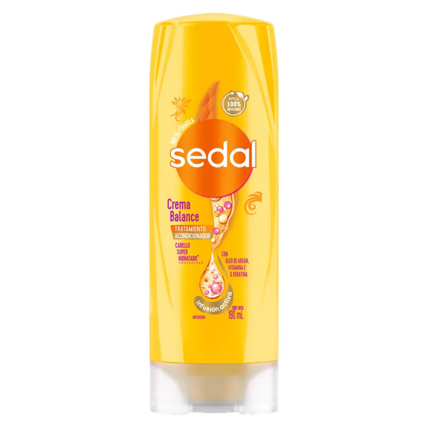 Sedal Acondicionador For Dry Hair Crema Balance Para Cabello Seco Fast Hydration, 190 ml / 6.4 fl oz (pack of 2)
