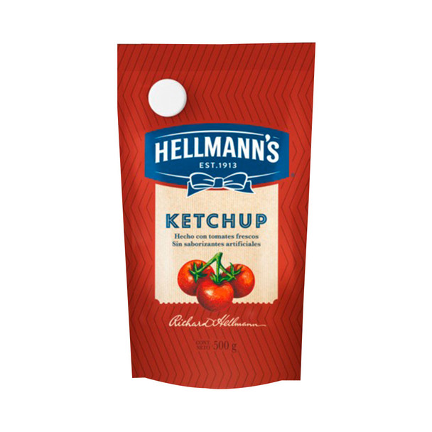 Hellmanns Ketchup Pouch, 500 g / 17.6 oz