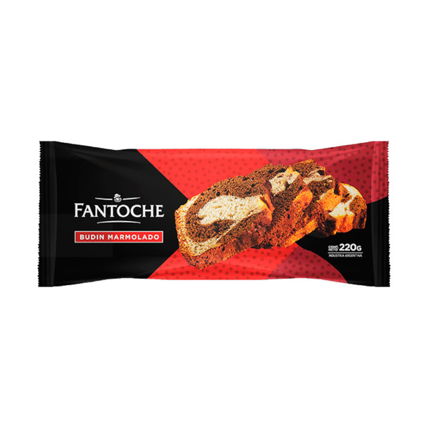 Fantoche Marble Cake Vanilla & Cocoa Flavor Budín Marmolado, 220 g / 7.76 oz