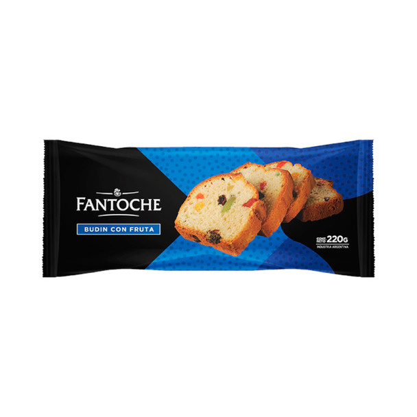 Fantoche Vanilla Fruit Cake Budín con Frutas, 220 g / 7.76 oz
