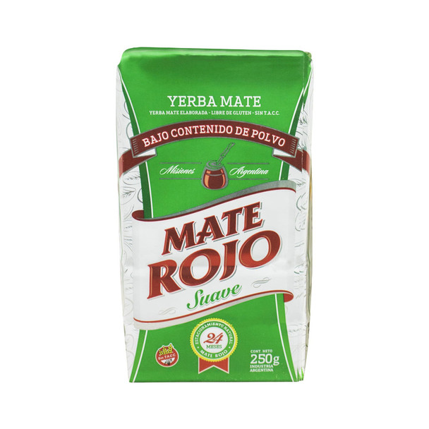 Mate Rojo Soft Yerba Mate Suave Low Dust Content from Misiones, Argentina, 250 g / 8.81 oz