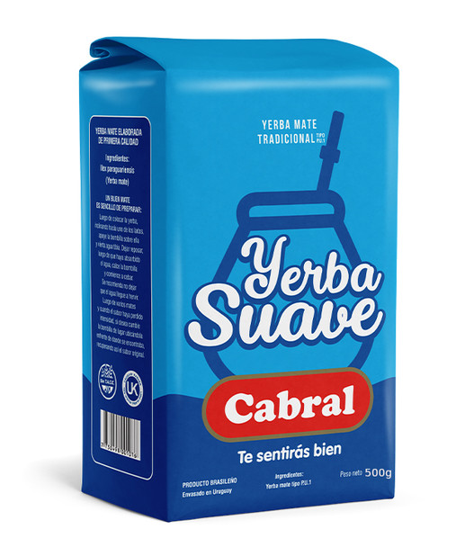 Cabral Suave Soft Yerba Mate, 500 g / 17.63 oz