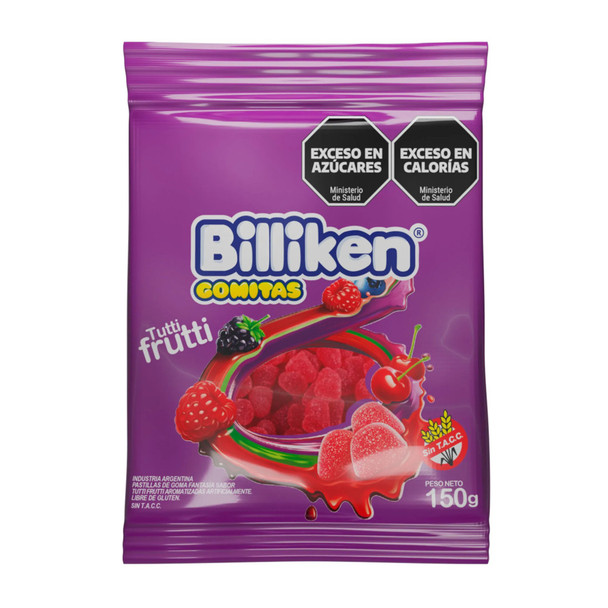 Billiken Gomitas Tutti-Frutti Candies Gummies, 150 g / 5.29 oz