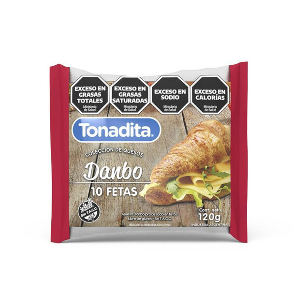 Tonadita Gluten-Free Danbo Cheese Slices Collection Queso Danbo en Fetas, 120 g / 4.23 oz 10 slices (pack of 3)