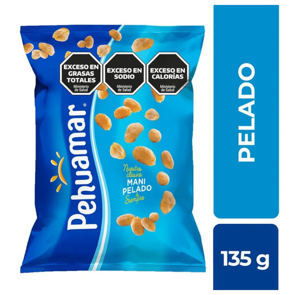 Pehuamar Peanuts Peeled Salty Delicious for Snacks & Parties Maní Pelado Salado, 135 g / 4.76 oz