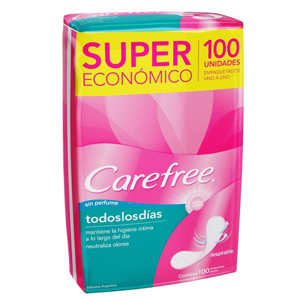 Carefree Pads Todos Los Días Protectores Diarios Non-Scented Individually Packed (100 count)