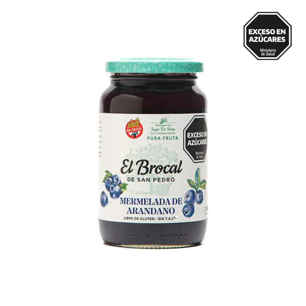 El Brocal Light Blueberry Jam - Gluten-Free, Preservative-Free Delight Mermelada de Arándanos Light, 400 g / 14.10 oz jar