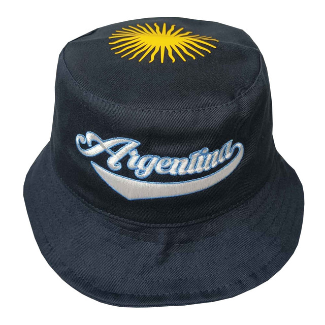 Official Piluso Azul Bob Hat Boca Juniors Gabardine Bucket Hat Sun Hat