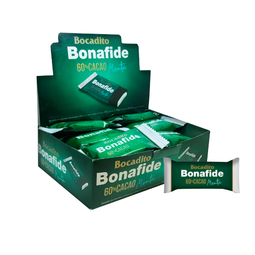 Bonafide Bocadito 60 Cacao Mint Flavor Bite Bombón for Sharing, 18 g