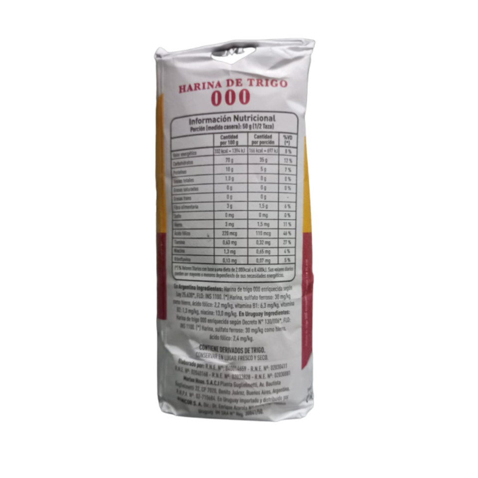 Morixe Harina De Trigo 000 Wheat Flour Excellent For Baking Bread