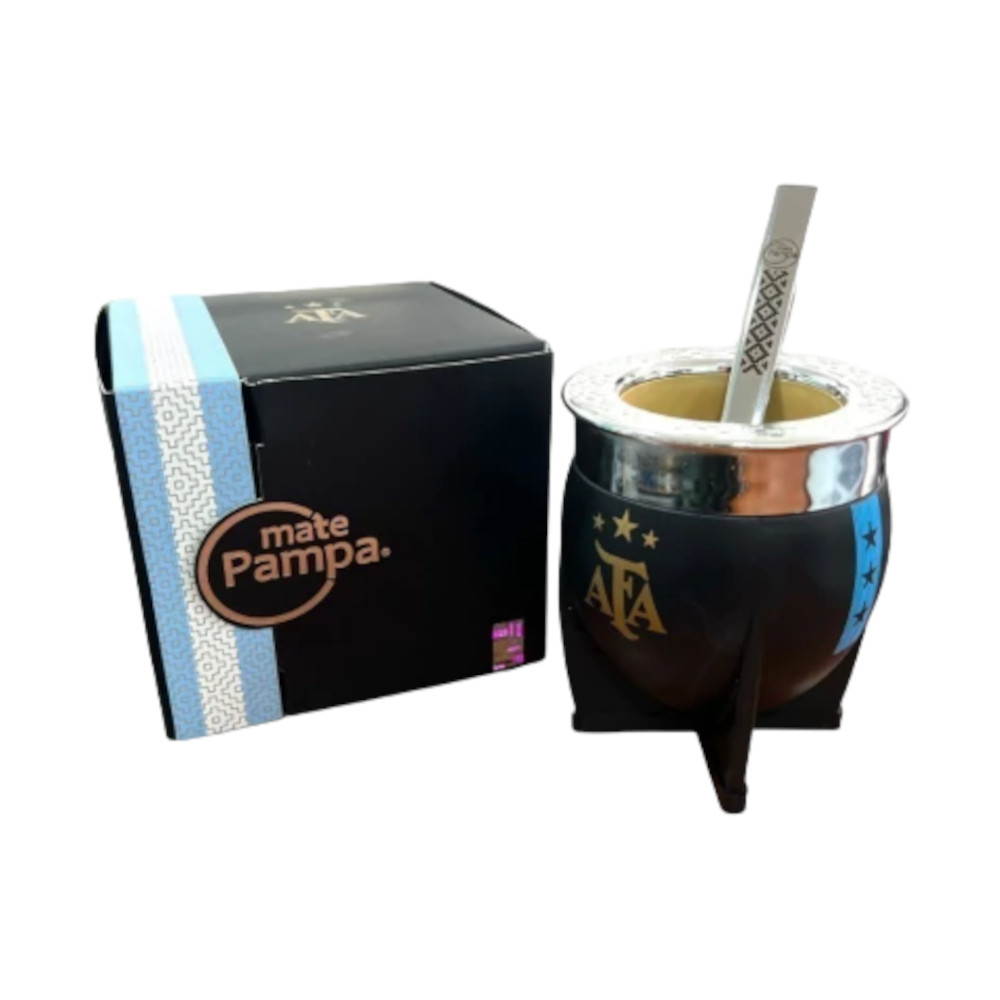 Mate Pampa XL AFA マテ茶器セット Mate Pampa XL with AFA Logo 3 Stars - World Champions, Durable
