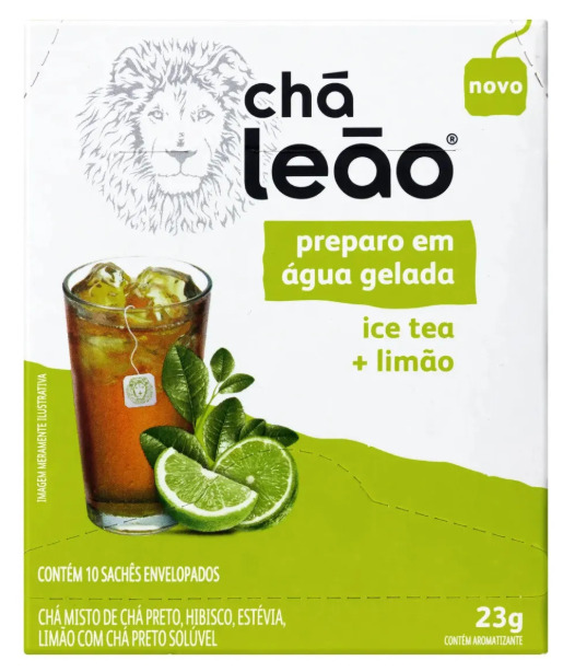 Cha Leao Ice Tea Lemon Cold Brew, 10 Tea Bags (pack of 3)