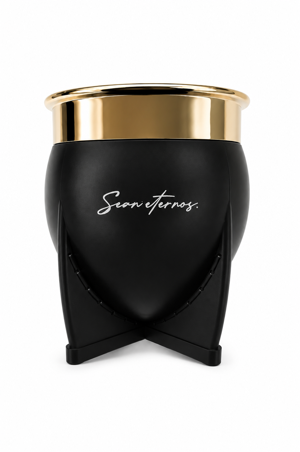Mate Pampa XL AFA Coronados de Gloria Black with Gold Rim