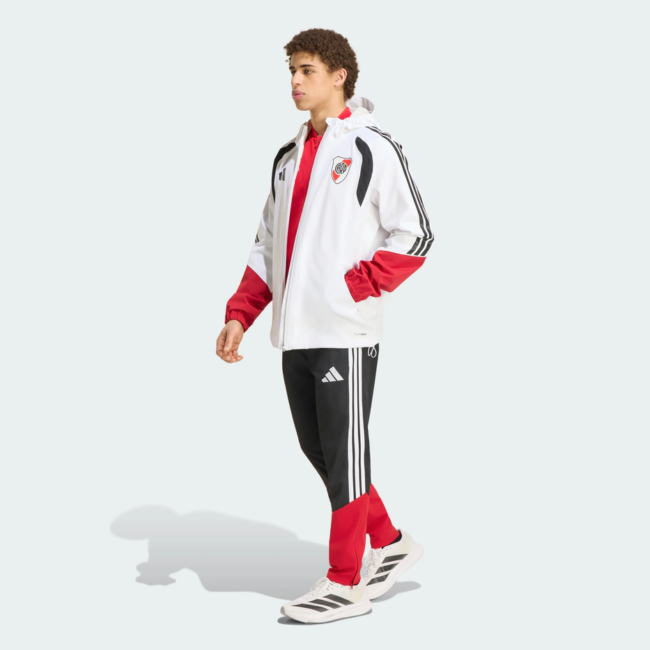 Adidas River Plate 26/27 Waterproof Jacket White Team Power Red