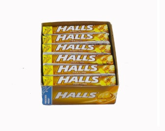Halls Honey & Lemon Hard Candy, 28 g / 1 oz ea (box of 12)