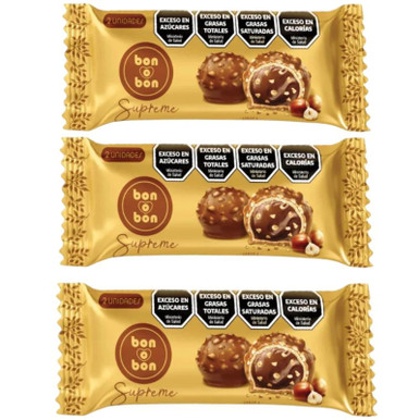 Bon o Bon Supreme Hazelnut Flavor Chocolate Bonbons, 36 g / 1.27