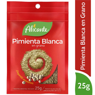 La Campagnola Especias Pimienta Negra En Grano Black Pepper Whole Corns, 25  g / 0.88 oz zipper pouch (pack of 3)