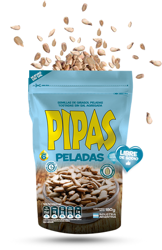 Pipas Peladas Sin Sal x 180g - Pipas