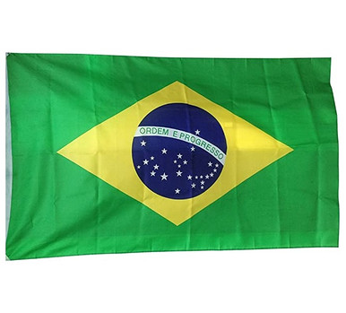 Bandera Brasil Tradicional de Poliéster Brazil Flag - With Twine To Tie &  Reinforced Seams, 90 cm x 150 cm / 39.4 x 59.05