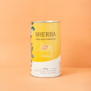 Sherba | Agroecological Yerba Mate Tea Blend with Citrus, Orange Peel,  Lemongrass, Mint, and Ginger, 220 g / 7.76 oz