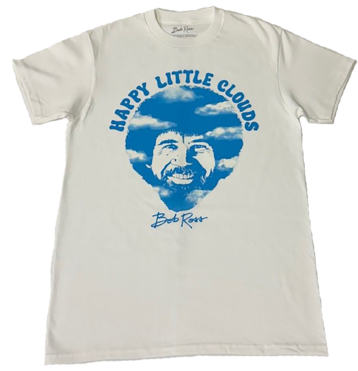 Bob Ross HAPPY LITTLE CLOUDS T-Shirt White