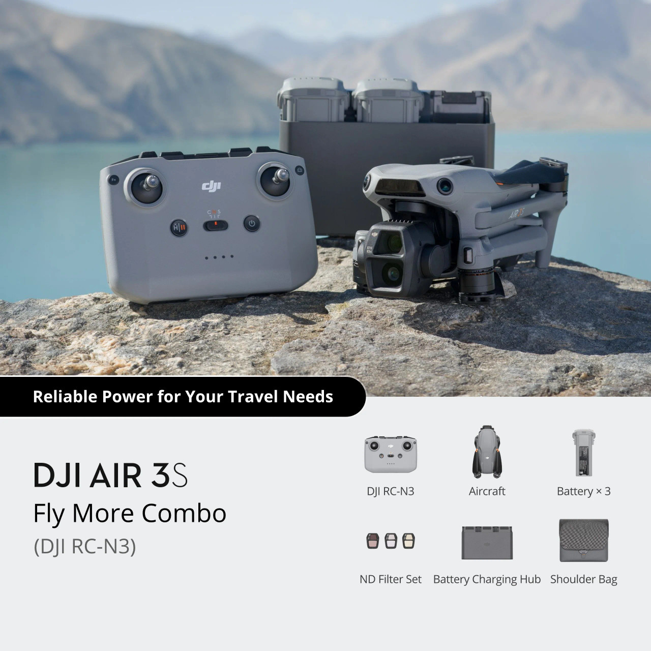 DJI Air 3S Fly More Combo (DJI RC-N3) - Drone-Works