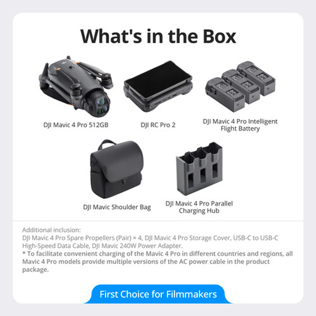 ドローン DJI Mavic Pro (バッグ付属) DJI Mavic 4 Pro Fly Moreコンボ (DJI RC 2付属) - ドローン