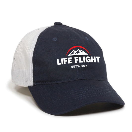 LFN-104 Navy & White Mesh Back Cap (In-Stock)