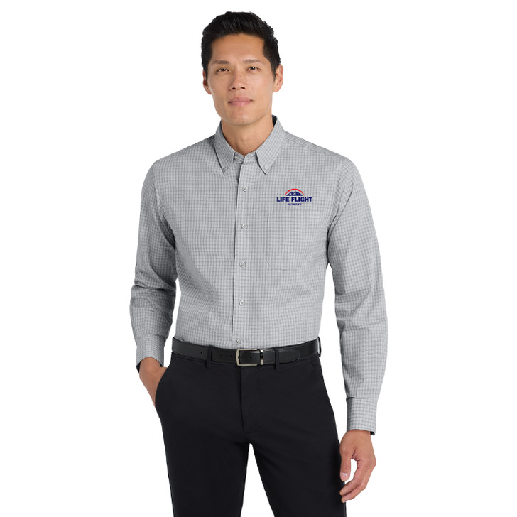 Port Authority Plaid Pattern Easy Care Shirt